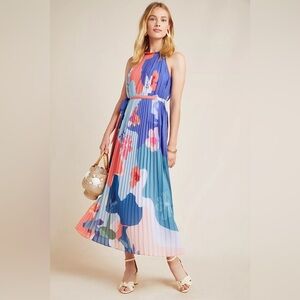 pankaj and nidhi Anthropologie Encanta Abstract Maxi Dress small